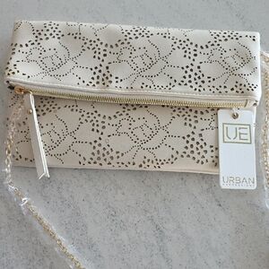 Urban Expressions Ivory Cut-Out Clutch